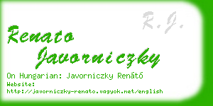 renato javorniczky business card
