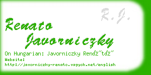 renato javorniczky business card